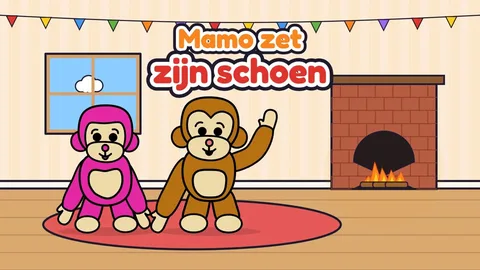 Mamo zet zijn schoen bij de open haard